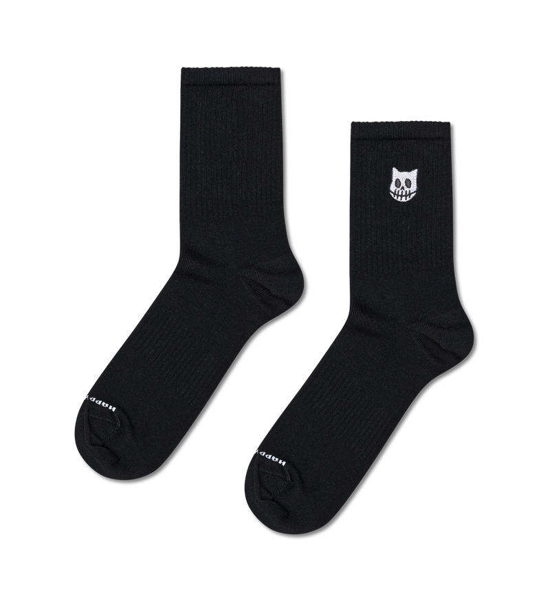 Cat Skull Sneaker Sock