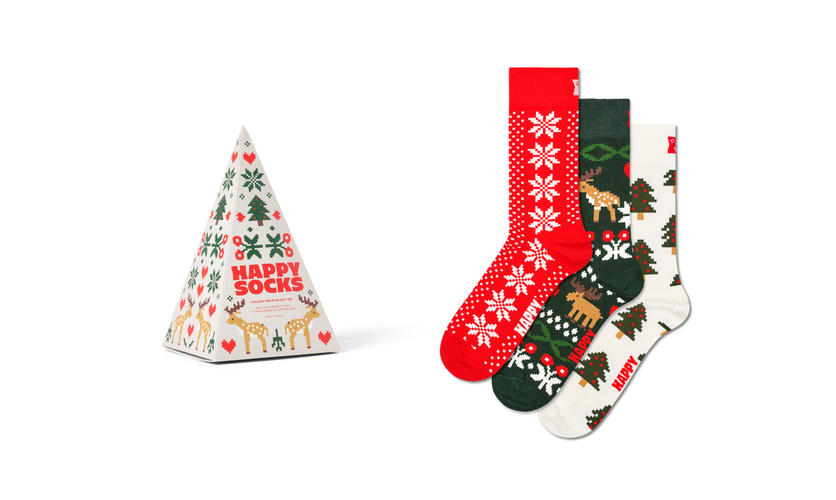 3-Pack Holiday Sweater Socks Gift Set