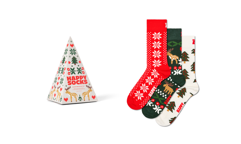 3-Pack Holiday Sweater Socks Gift Set