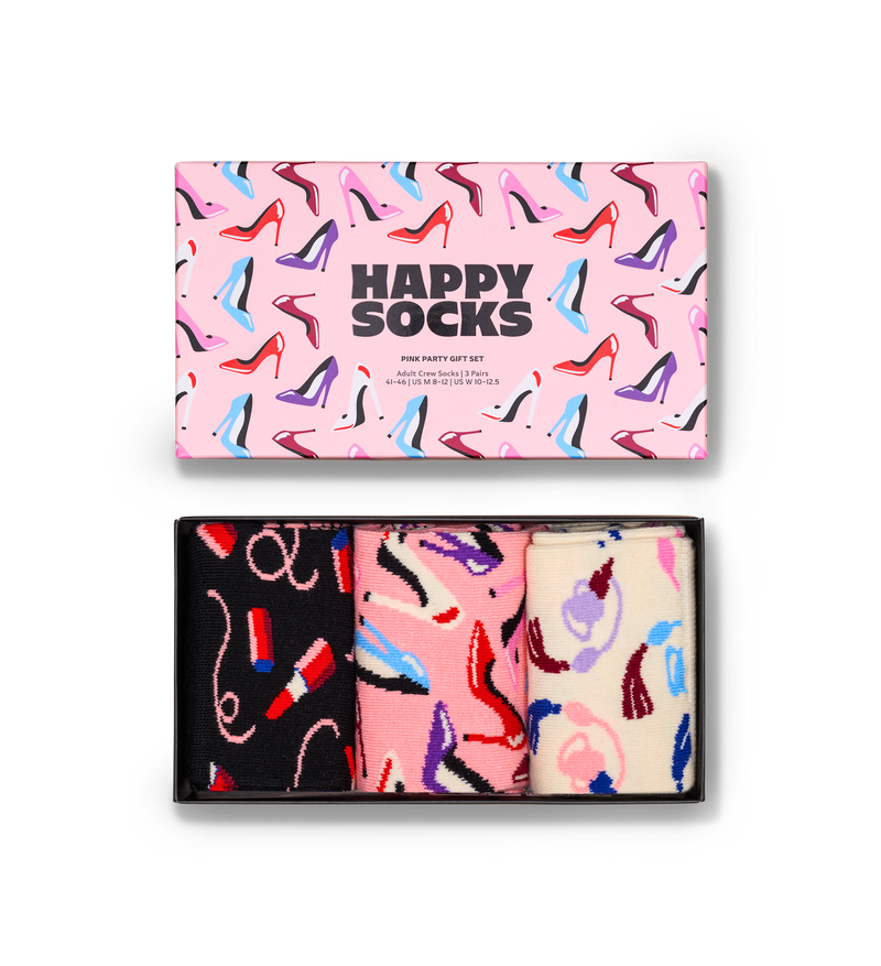 3-Pack Pink Party Short Crew Gift Set