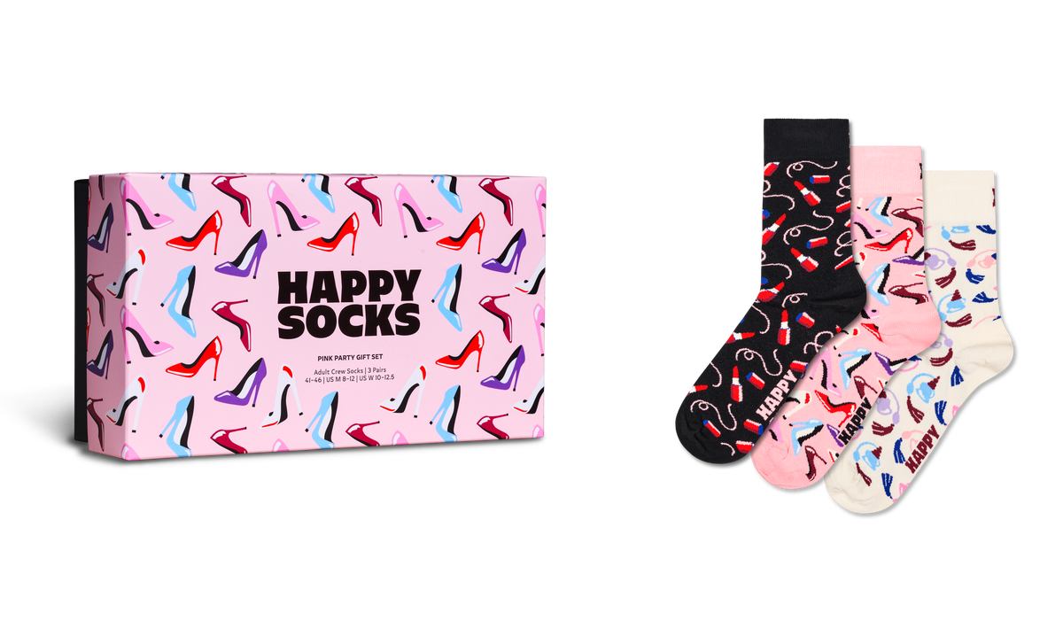 3-Pack Pink Party Short Crew Gift Set