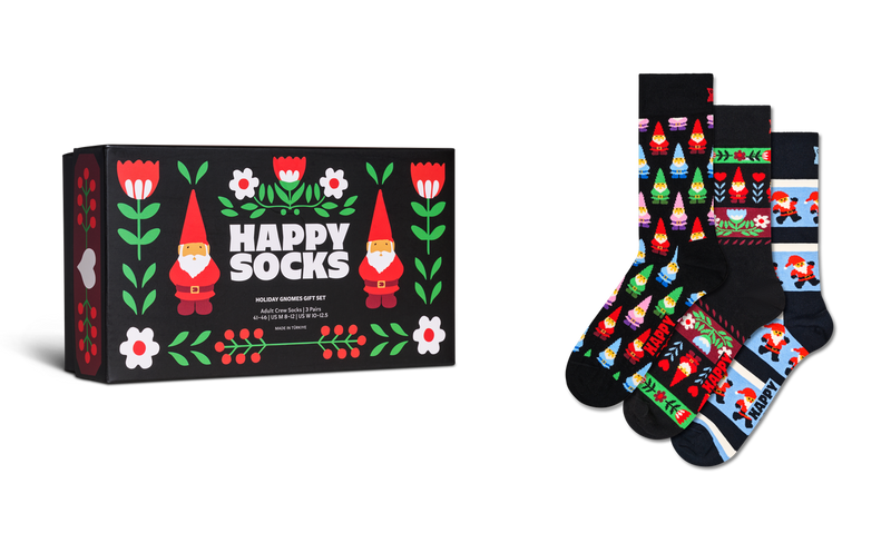 3-Pack Holiday Gnomes Socks Gift Set