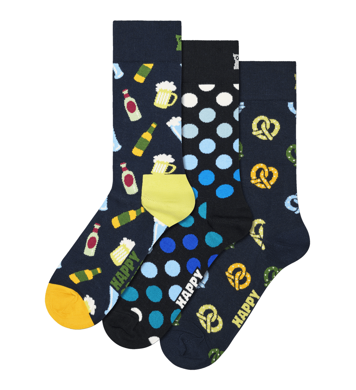 3-Pack Beer & Pretzel Socks