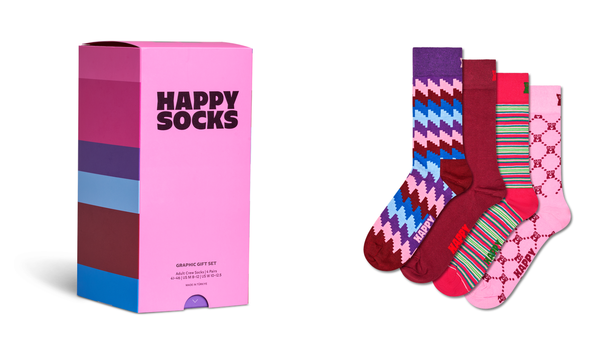 4-Pack Graphic Socks Gift Set