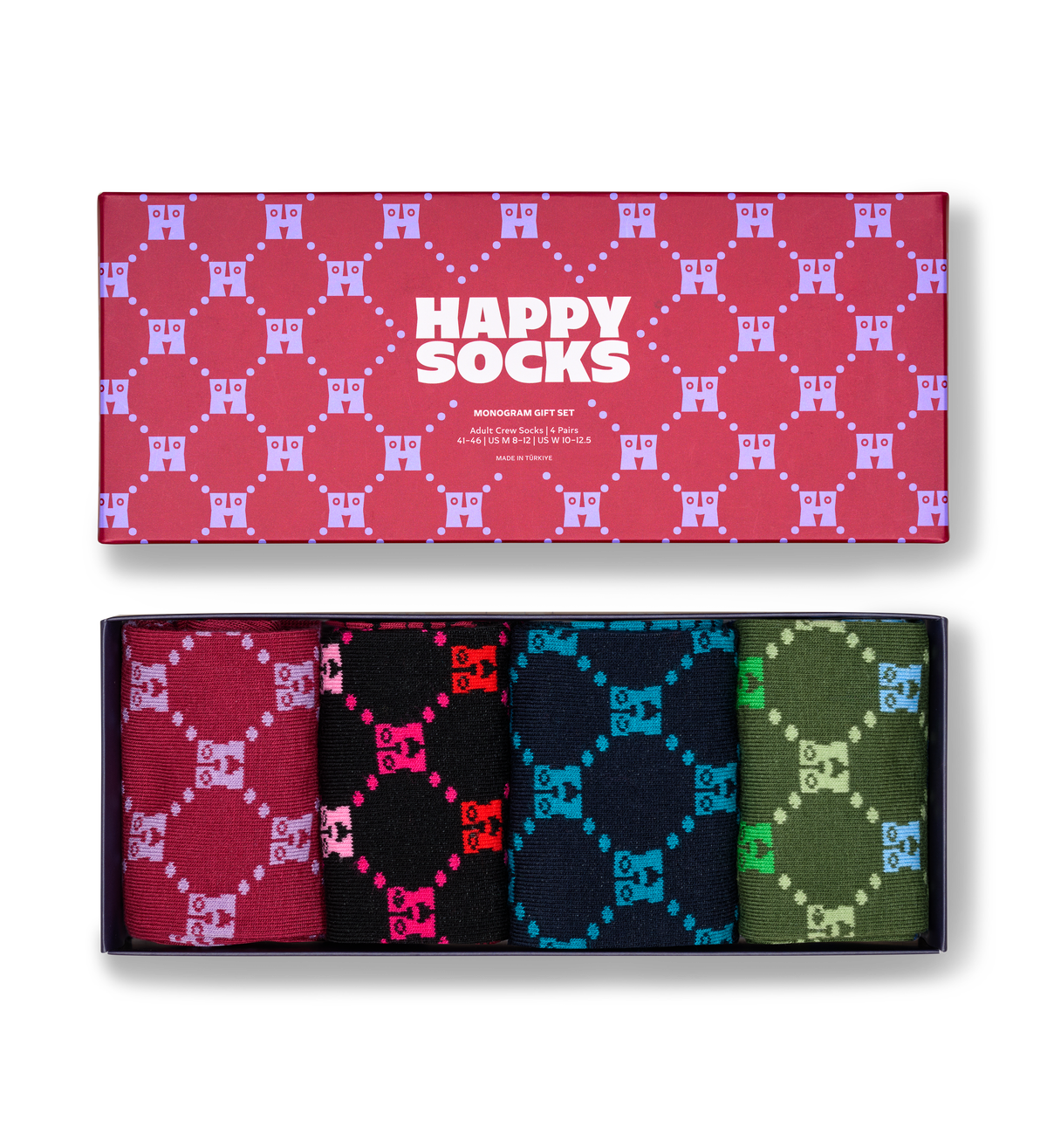 4-Pack H Monogram Socks Gift Set