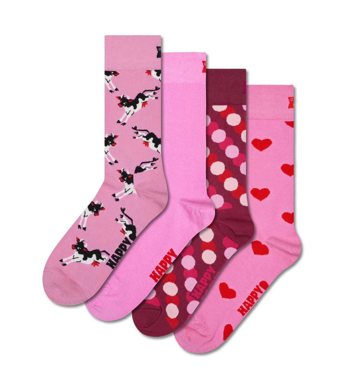 4-Pack Pink Socks Gift Set