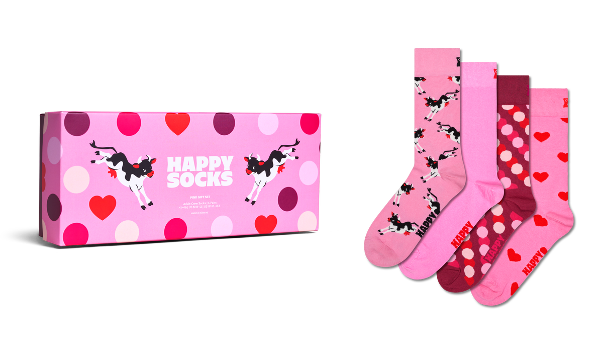 4-Pack Pink Socks Gift Set
