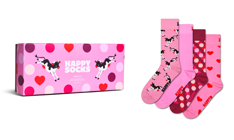 4-Pack Pink Socks Gift Set