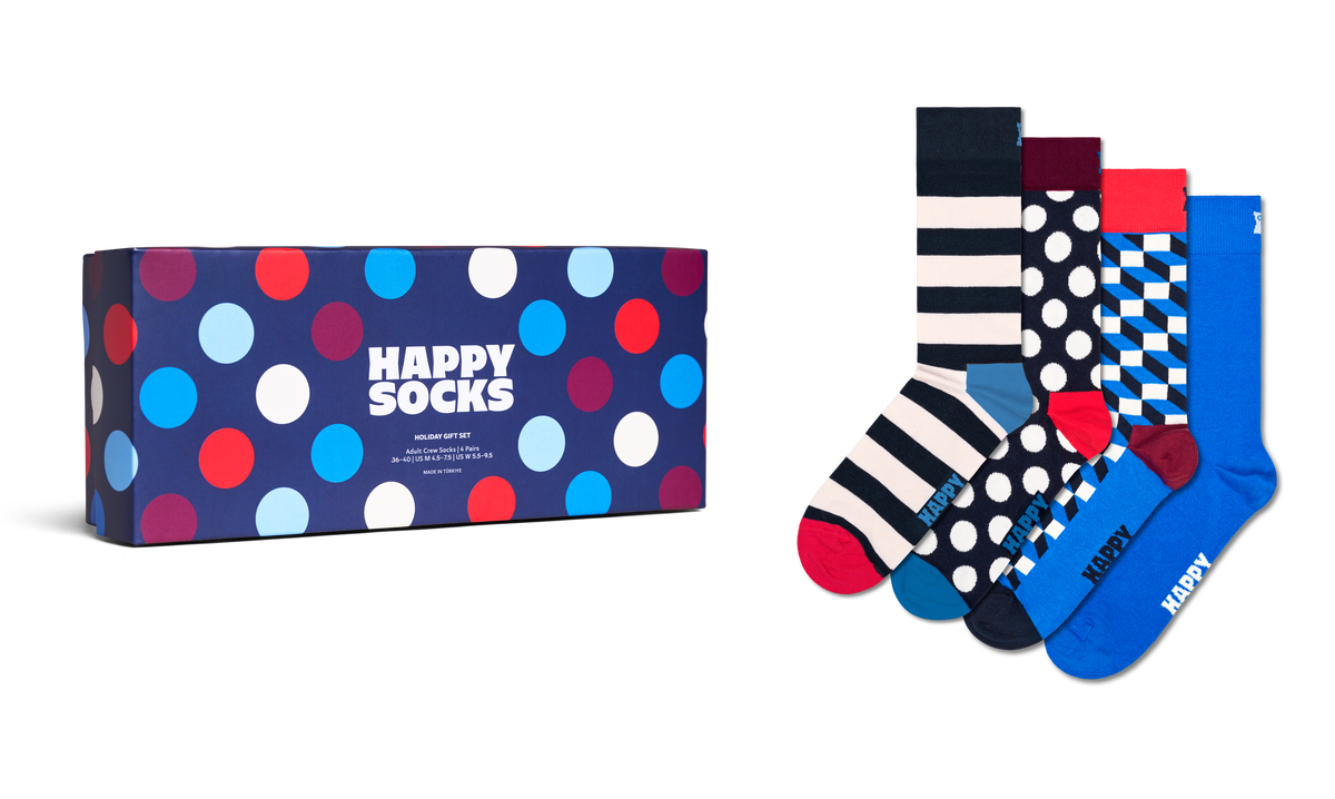 4-Pack Navy Socks Gift Set