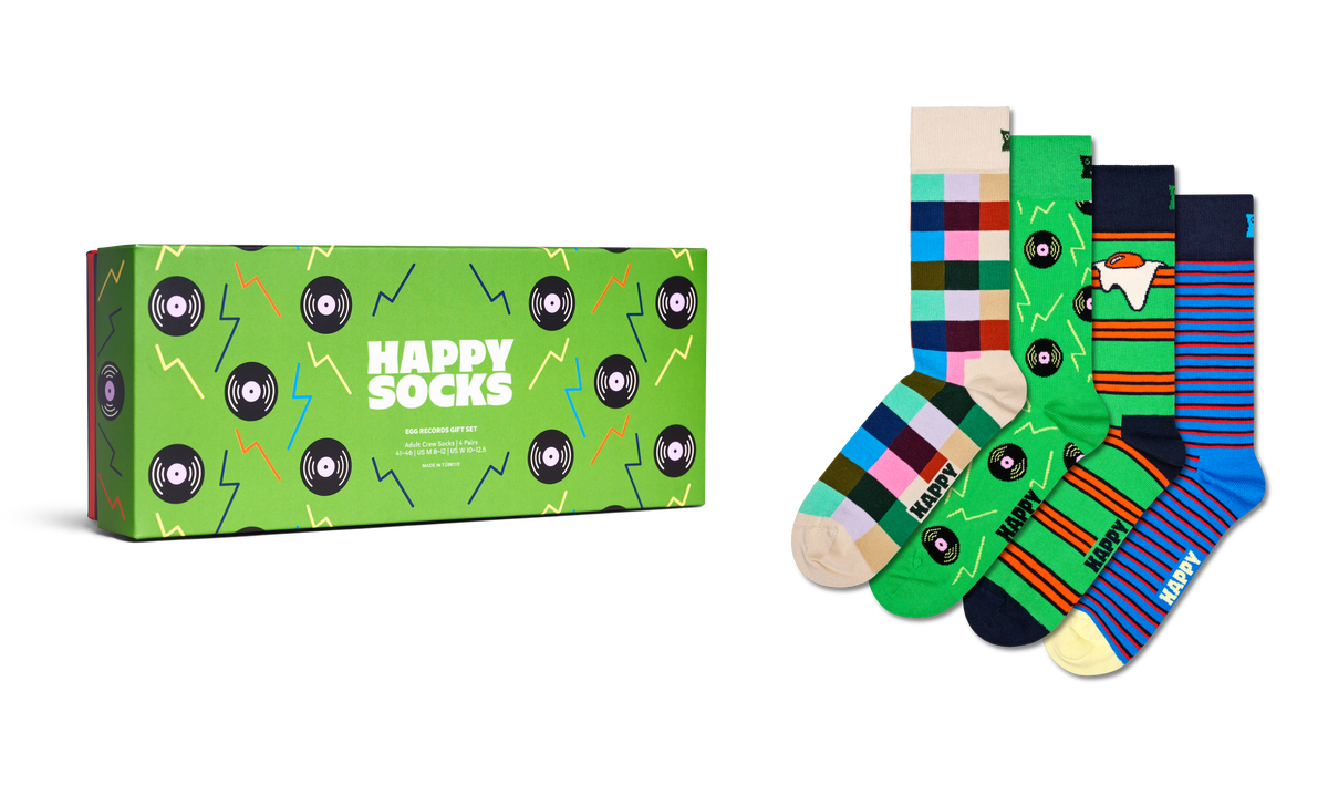 4-Pack Record Socks Gift Set