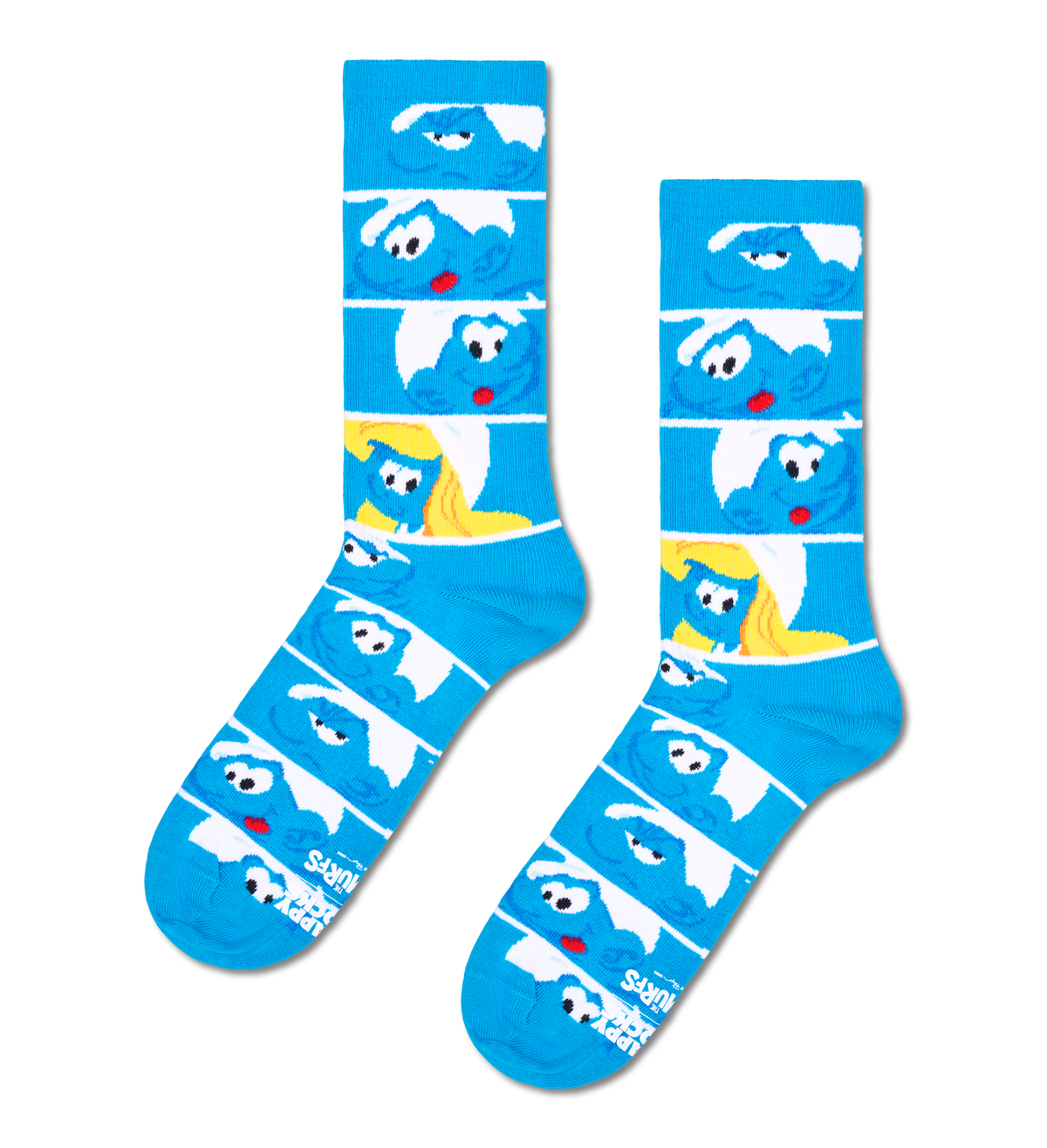 The Smurfs Smurf Faces Sneaker Sock