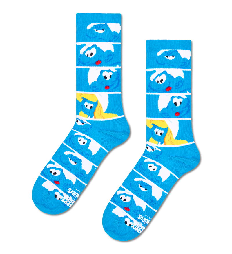 The Smurfs Smurf Faces Sneaker Sock