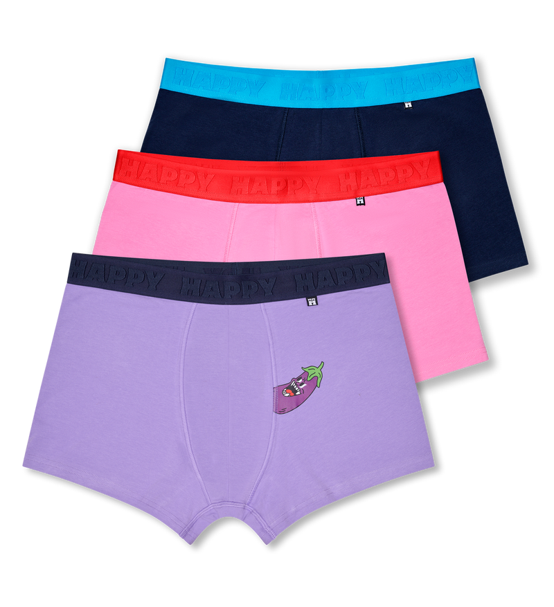 3-Pack Egg Plant Short Boxers