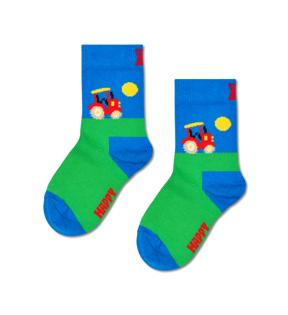 Kids Tractor On The Hill Sock