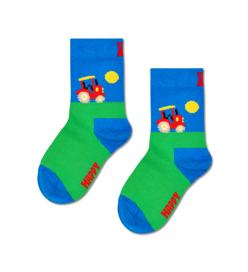 Kids Tractor On The Hill Sock