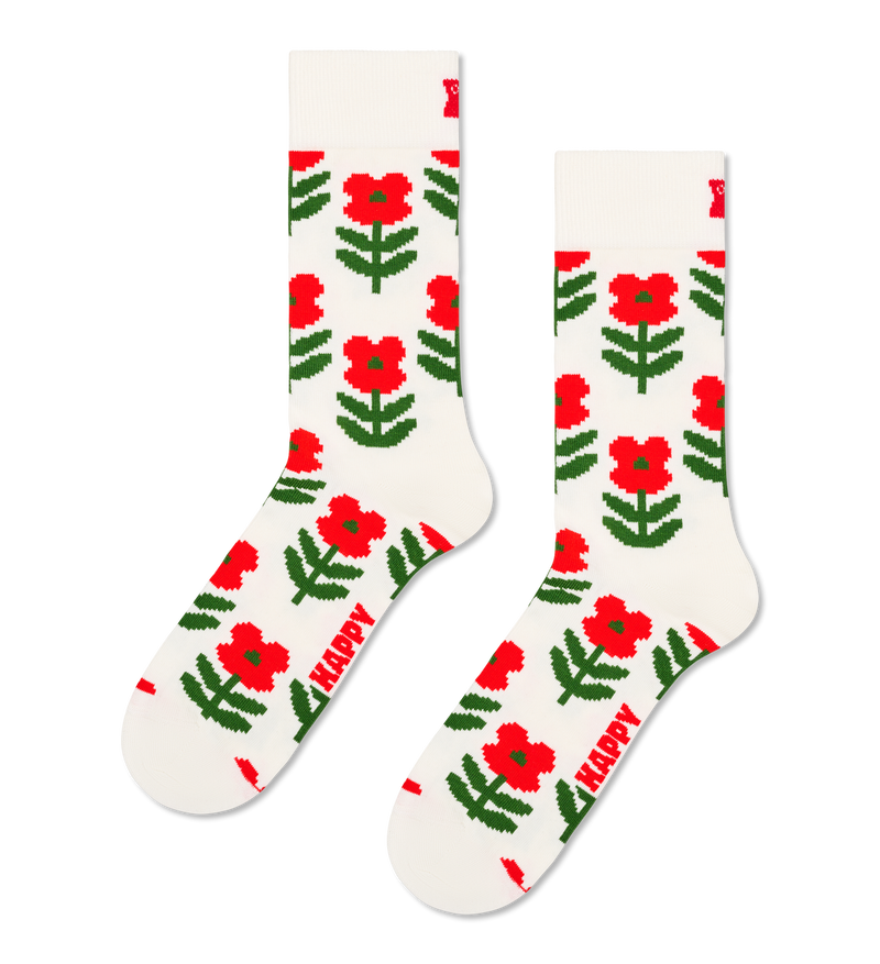 Pixel Flower Sock