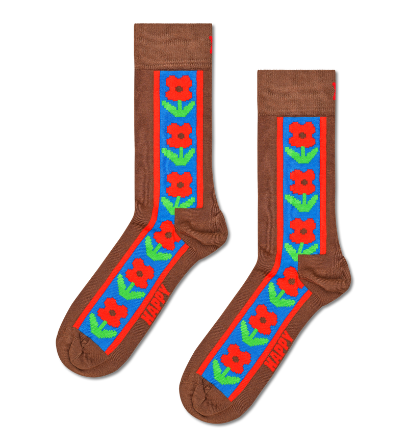 Vertical Flowers Sock