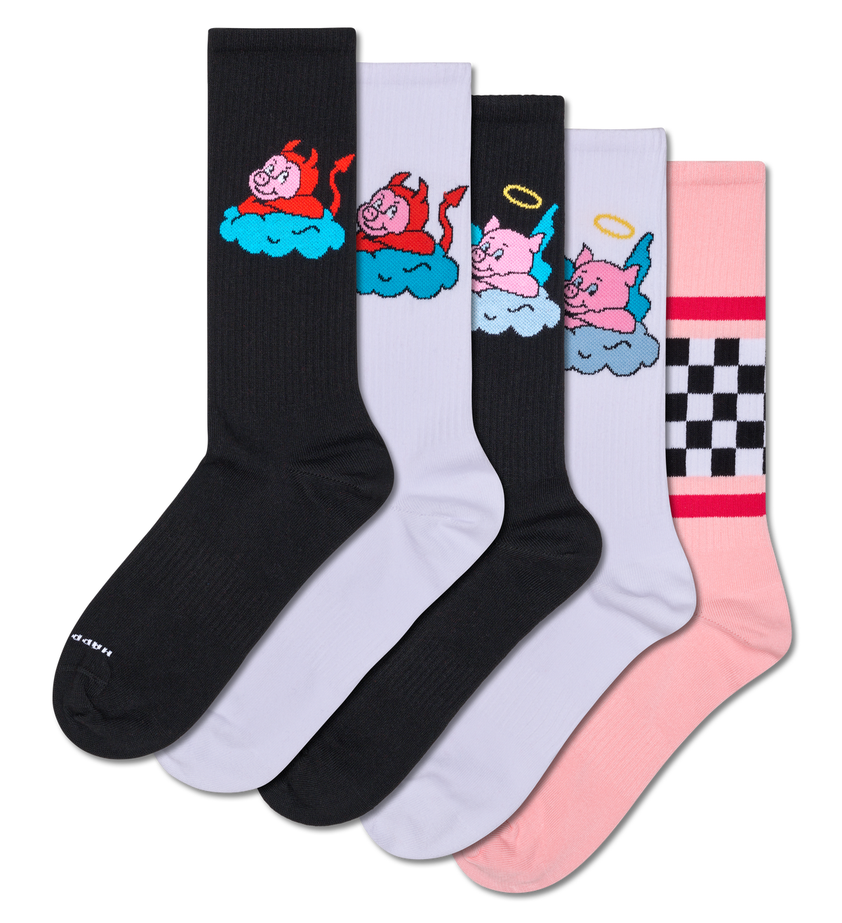5-Pack Good & Bad Pig Sneaker Socks