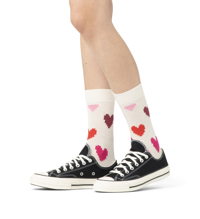 Pixel Heart Sock