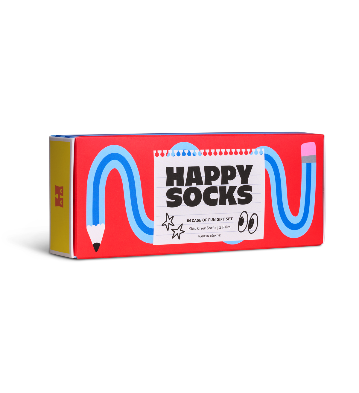 Kids 3-Pack Pencils Socks Gift Set