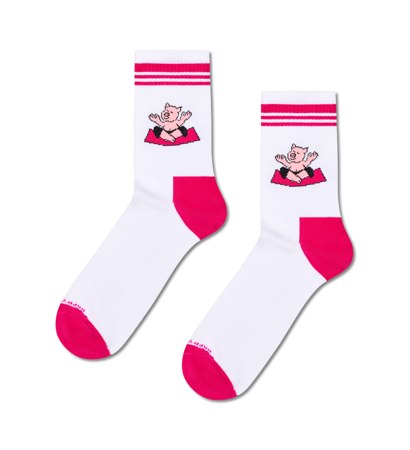 Yoga Pig Sneaker Sock