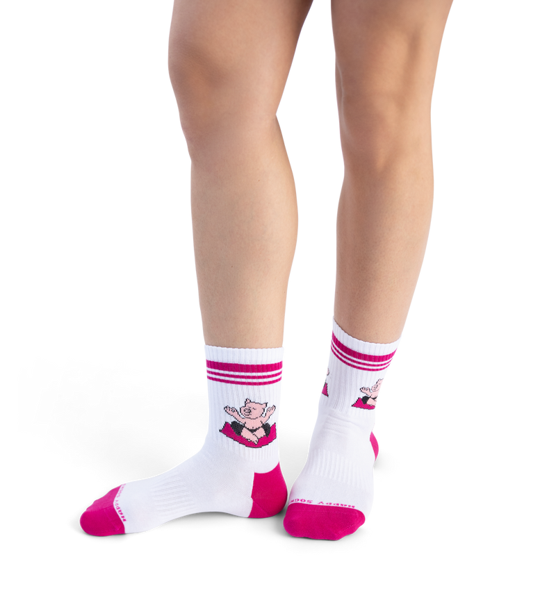 Yoga Pig Sneaker Sock