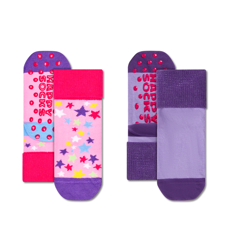Kids 2-Pack Star Anti Slip Socks
