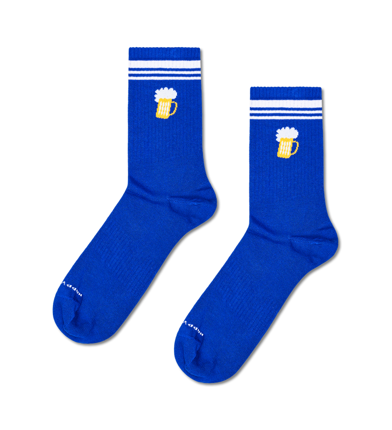 2-Pack Beer & Stripe Sneaker Socks