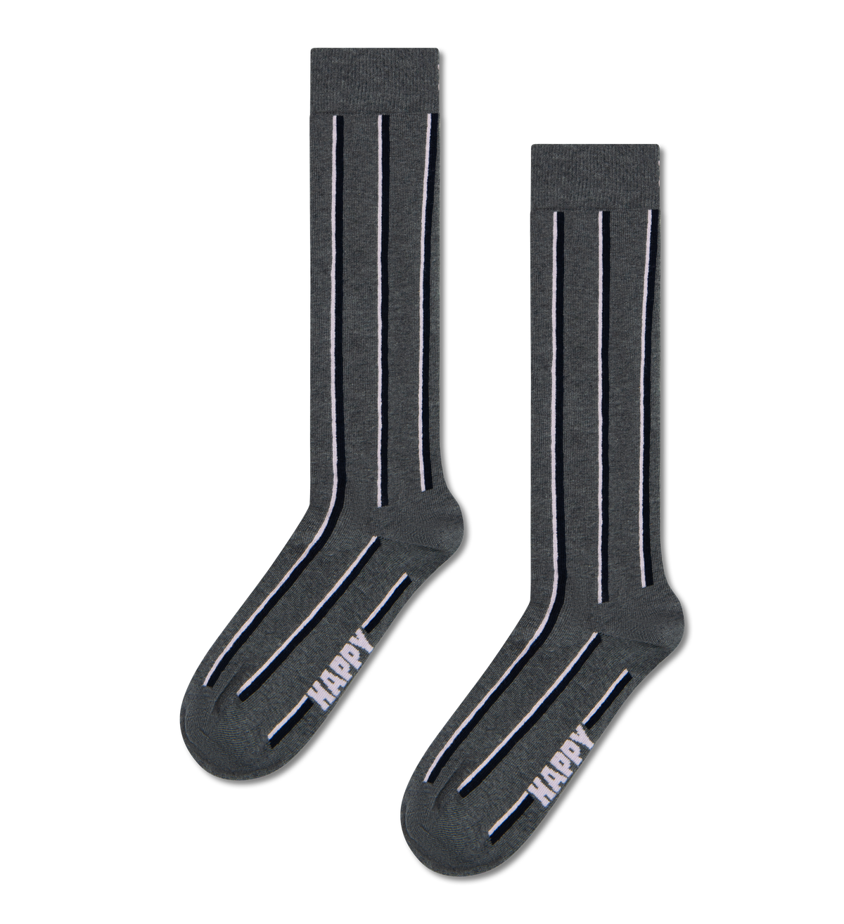 Vertical Stripe Knee High Sock