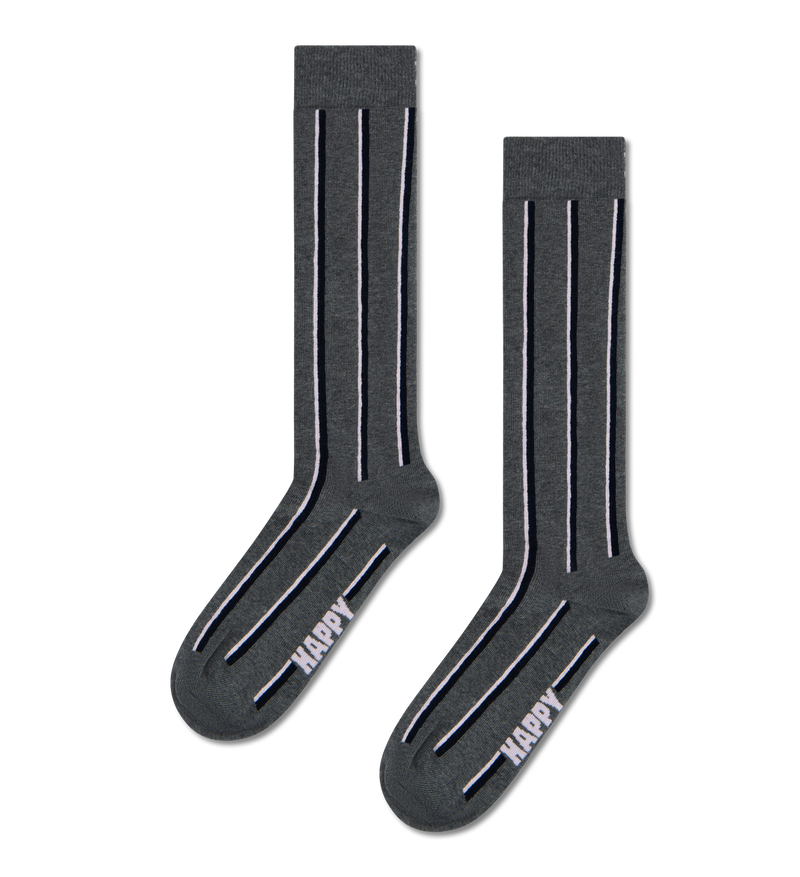 Vertical Stripe Knee High Sock