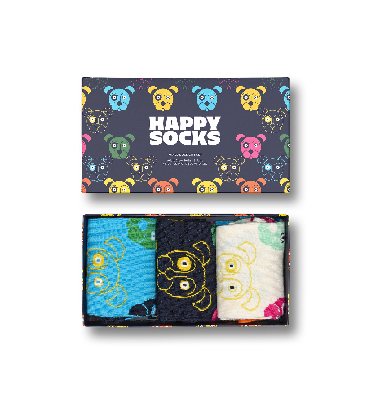 3-Pack Mixed Dog Socks Gift Set