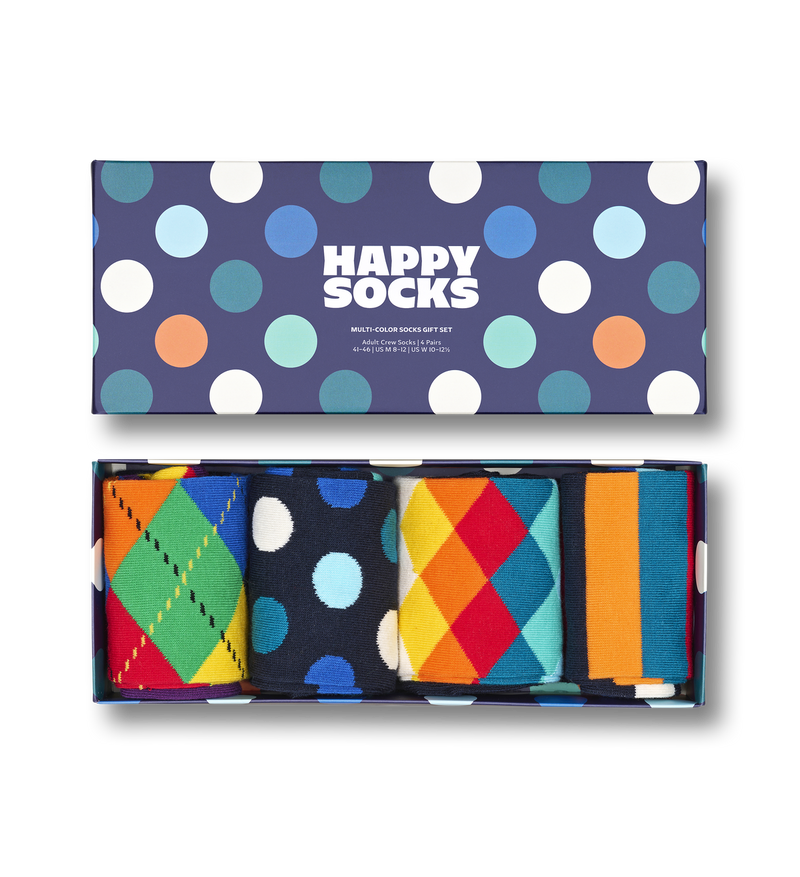 4-Pack Multi-Color Socks Gift Set