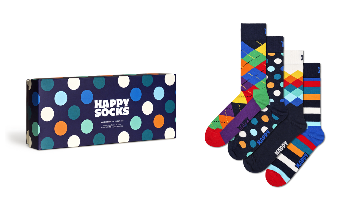 4-Pack Multi-Color Socks Gift Set