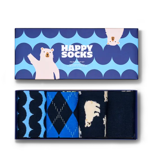 4-Pack Polar Blue Socks Gift Set