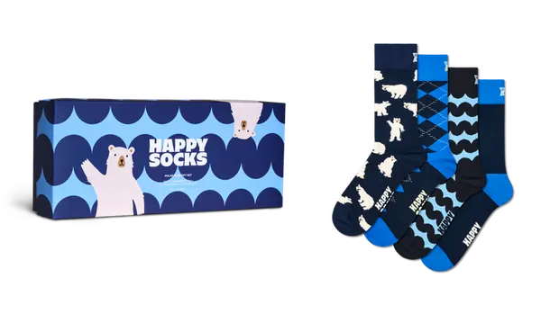 4-Pack Polar Blue Socks Gift Set