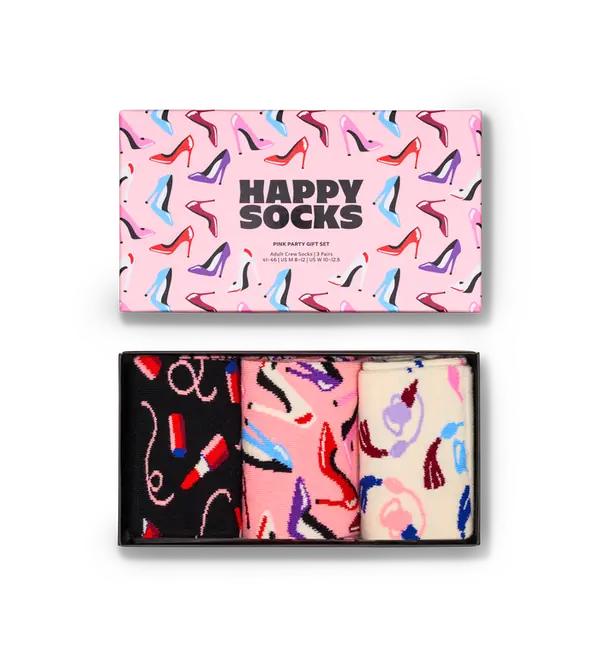 3-Pack Pink Party Short Crew Gift Set