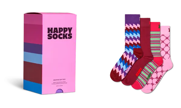 4-Pack Graphic Socks Gift Set