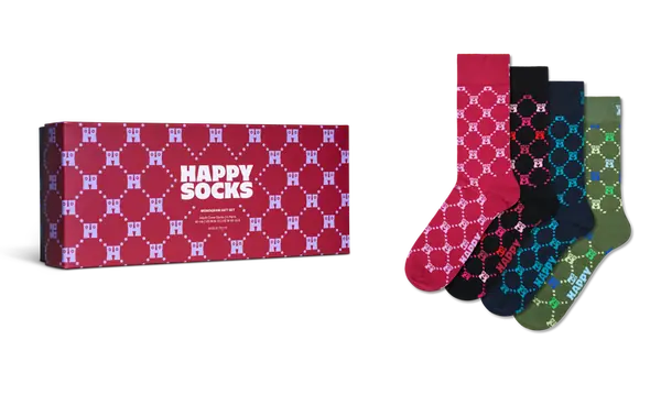 4-Pack H Monogram Socks Gift Set