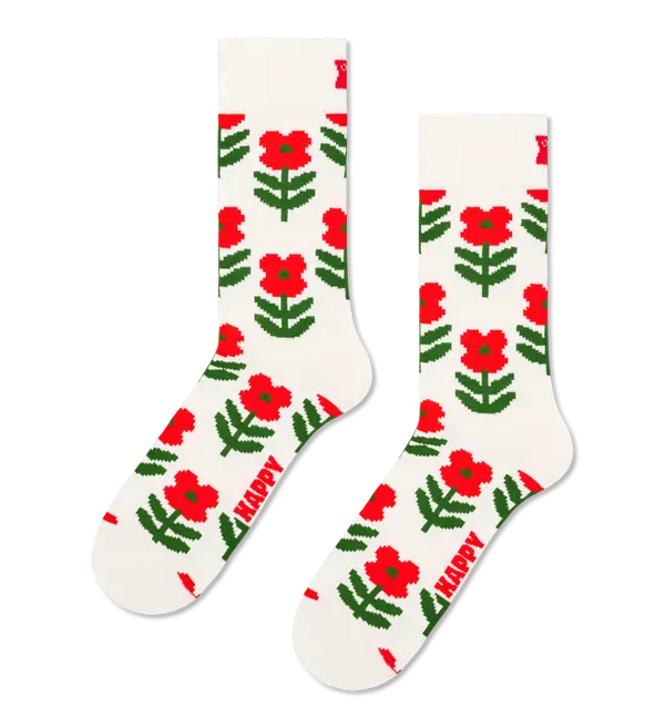 Pixel Flower Sock