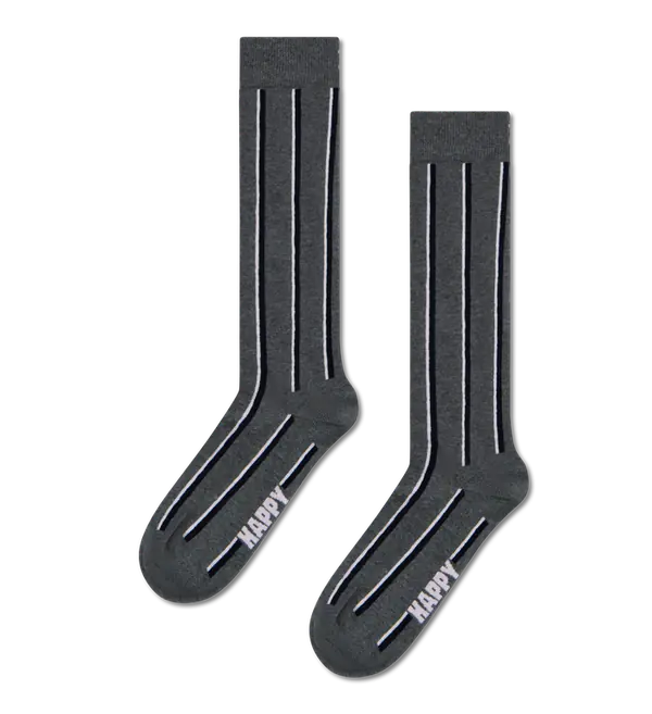 Vertical Stripe Knee High Sock